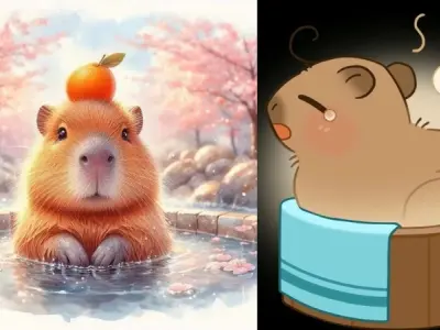 Tải ngay ảnh cute chibi capybara dễ thương cực chất miễn phí