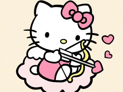 Tải ngay ảnh Hello Kitty tô màu cực đẹp và đơn giản