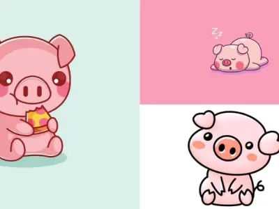 Bộ sưu tập ảnh heo cute chibi đẹp lung linh miễn phí