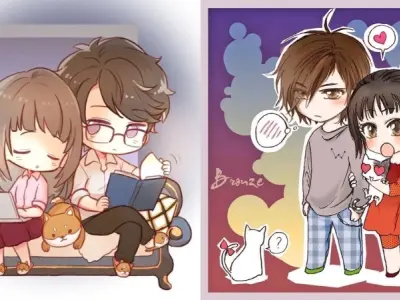 Tổng hợp các mẫu hình chibi cặp đôi cute hot trend