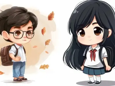 Tải ngay ảnh học sinh chibi chất lượng cao miễn phí