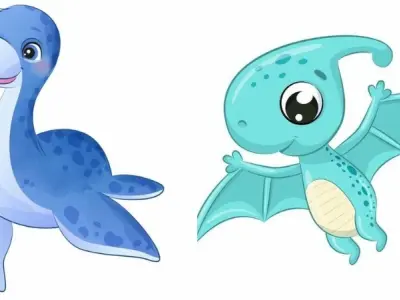 Tải ngay ảnh khủng long chibi đẹp siêu cute miễn phí