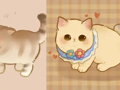 Top những ảnh mèo cute chibi đáng yêu không thể cưỡng