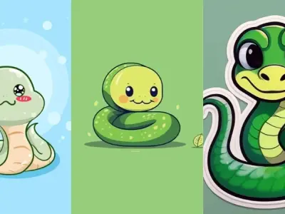 Hình ảnh rắn chibi đẹp chất lượng cao tải về miễn phí