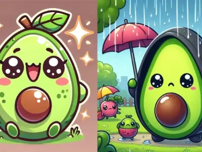 Tổng hợp các mẫu ảnh trái bơ chibi đáng yêu siêu hot