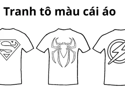 Bộ sưu tập tranh tô màu cái áo đơn giản cho trẻ em