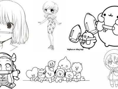 Bộ sưu tập tranh tô màu chibi anime đẹp nhất 2025