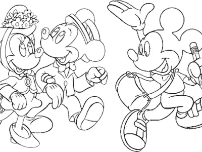Những mẫu tranh tô màu chuột Mickey bé nào cũng thích
