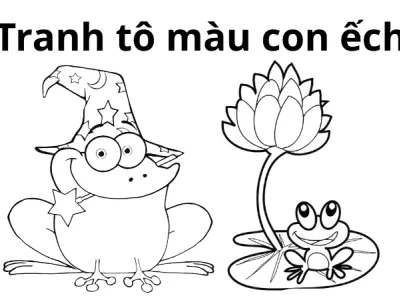 Tổng hợp tranh tô màu con ếch sinh động nhất cho bé tập tô
