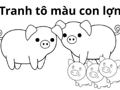 Bộ sưu tập tranh tô màu con lợn đáng yêu nhất cho trẻ