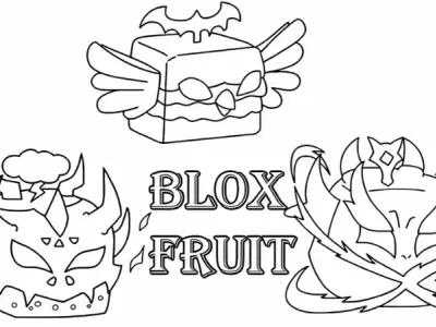 Bộ tranh tô màu trái ác quỷ trong Blox Fruit đẹp nhất