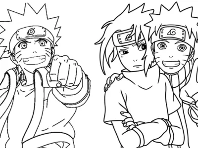 Bộ sưu tập tranh tô màu Naruto đẹp nhất cho bé