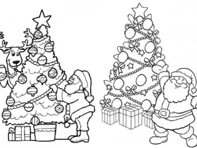 Bộ sưu tập tranh tô màu Noel đẹp lung linh cho bé