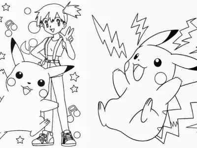 Tổng hợp tranh tô màu Pikachu dễ in dành cho bé tập tô