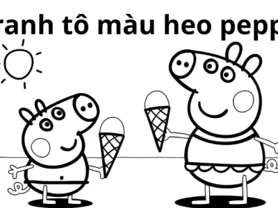 Tổng hợp tranh tô màu heo Peppa dễ thương cho bé yêu