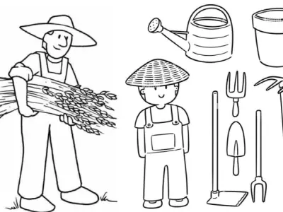 Bộ sưu tập tranh tô màu nghề nông đẹp cho bé tập tô