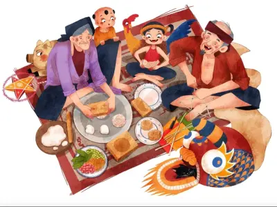 Bộ sưu tập ảnh chibi lễ hội phong cách anime đáng yêu