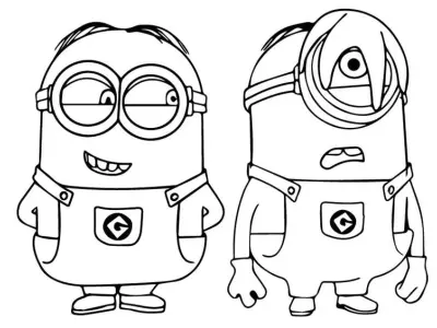 Tranh tô màu minion giúp trẻ phát triển tư duy sáng tạo