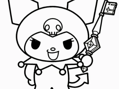315+ Tranh Tô Màu Kuromi Dễ Thương Cho Bé Sáng Tạo