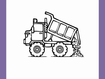Khám phá thế giới sắc màu: Tranh tô màu xe ben cho bé sáng tạo