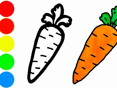 Khám Phá Thế Giới Sáng Tạo: Tranh Tô Màu Củ Cà Rốt Cho Bé