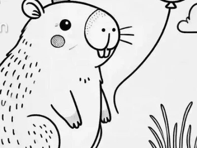 Tô màu Capybara: Khám phá thế giới động vật đáng yêu
